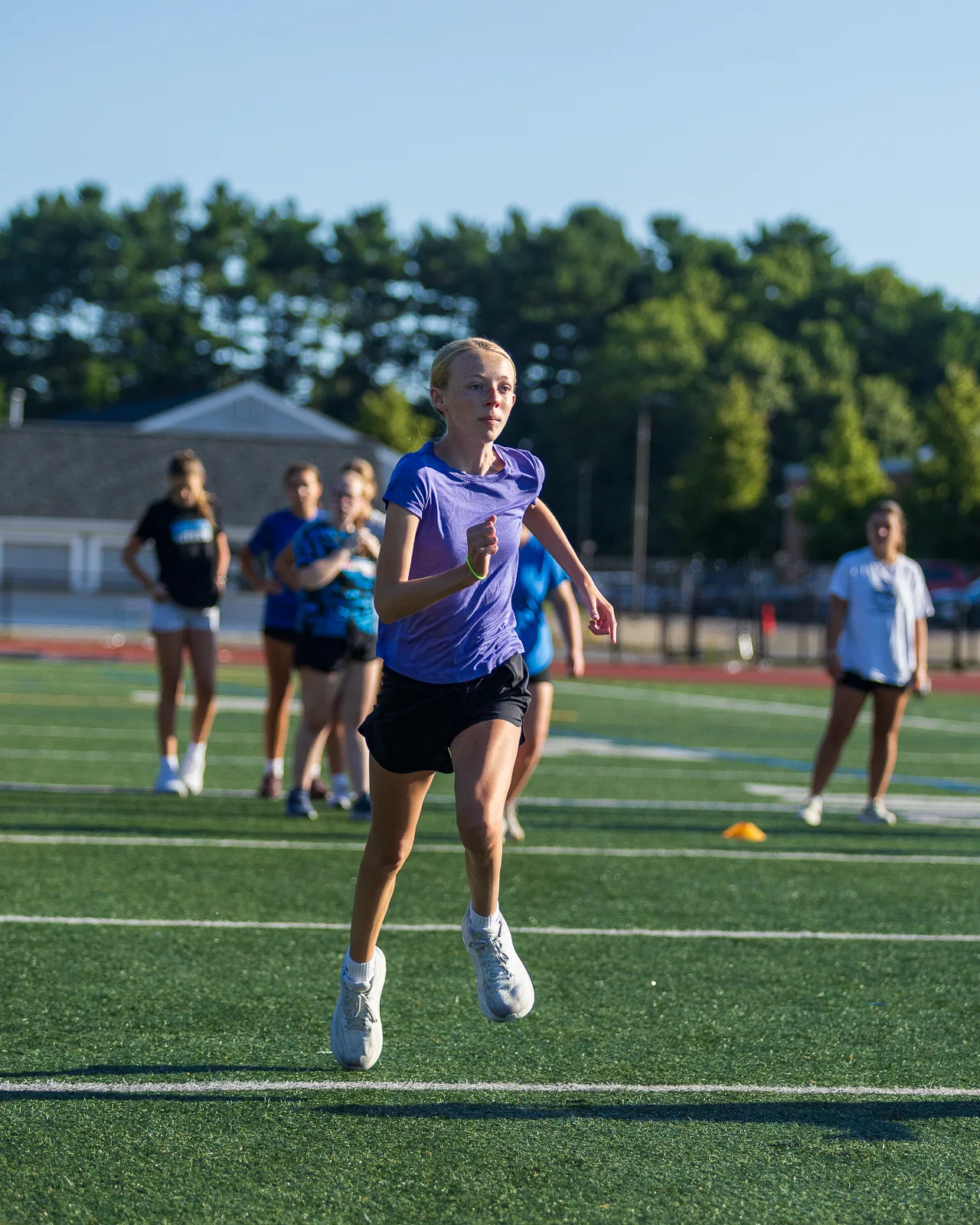 Athletes working on speed
