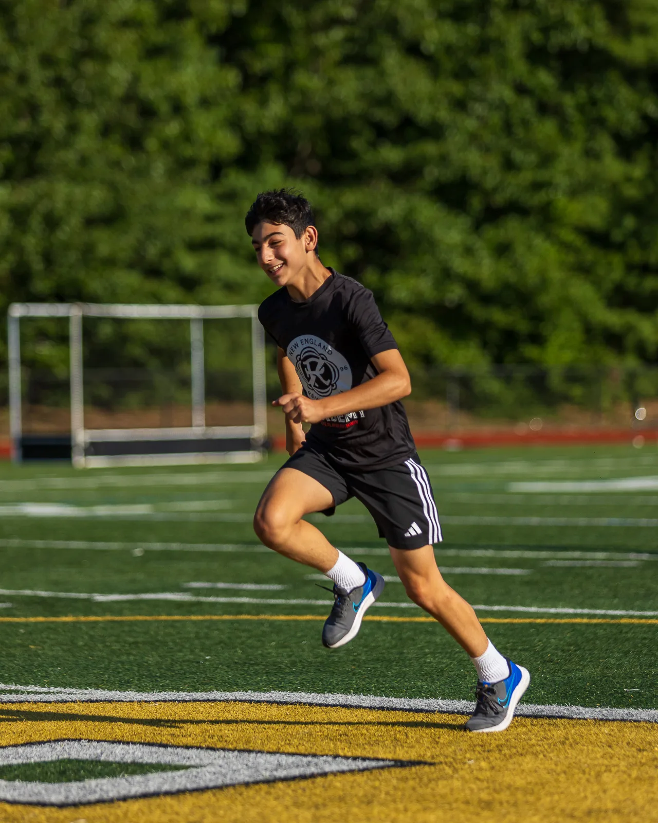 Running drill at camp