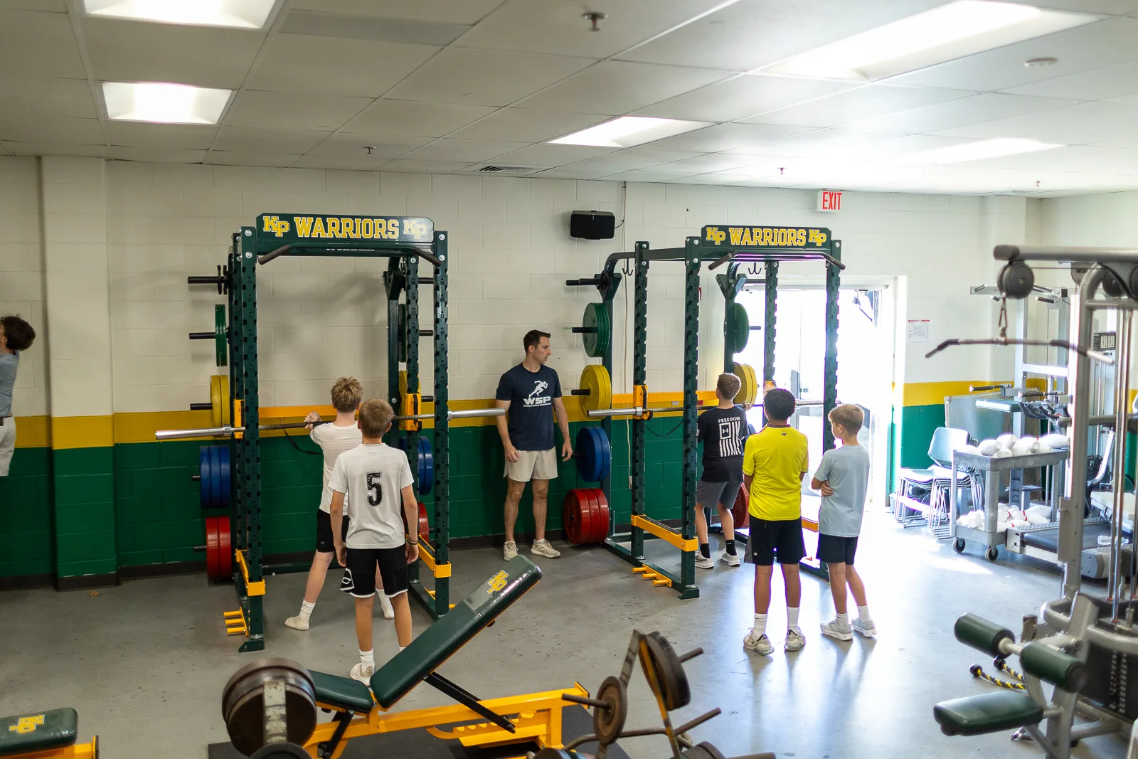 Gym group preparing for a session