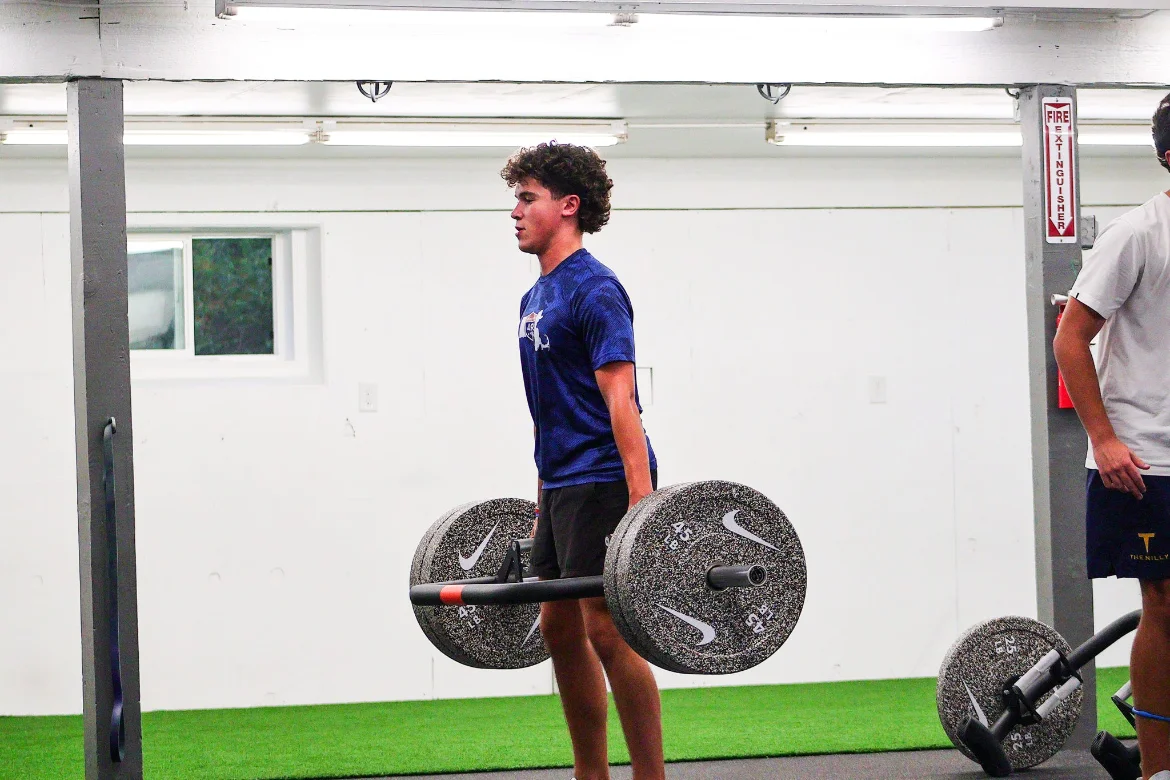Athlete completing a trap-bar deadlift at WSP