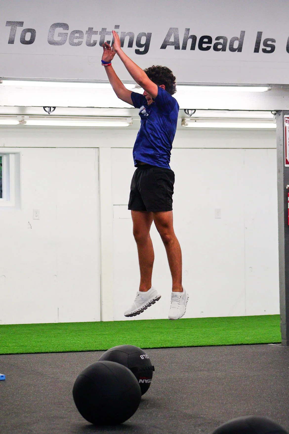 Athlete performing a vertical jump at WSP